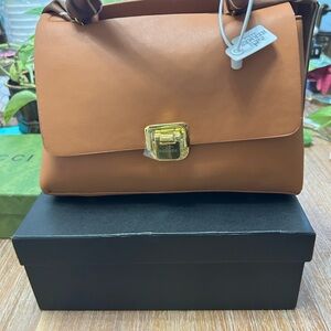 Stylish Tan Leather Women's Fashion Bag